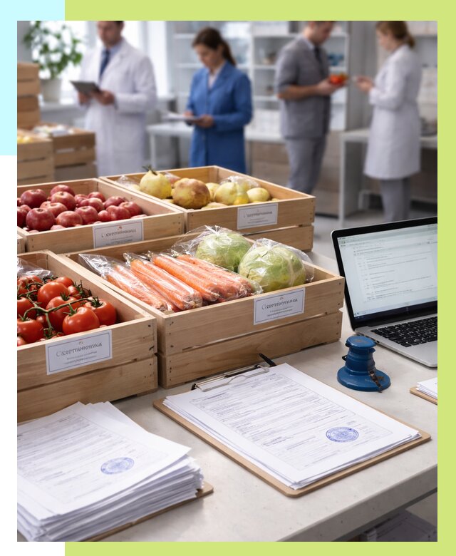 Сертификация овощей и фруктов в Вологде от 8731 р. | Алешин-Вгд