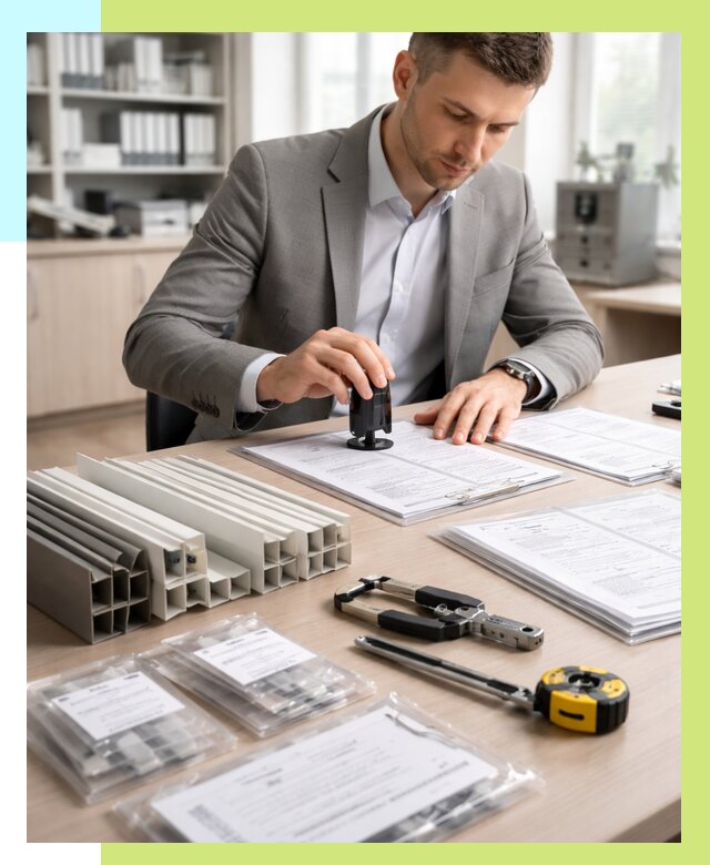 Сертификация ПВХ продукции в Вологде от 8731 р., Алешин-Вгд