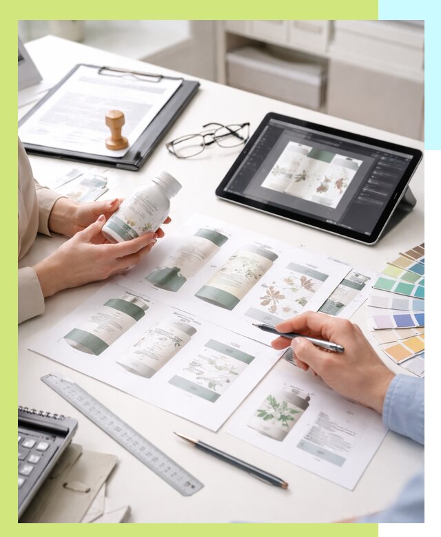 Профессиональная разработка дизайна и текста этикетки продукции в Вологде