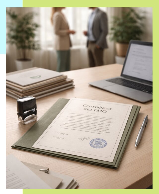 Сертификат без ГМО в Вологде от 7704 р. оформить срочно Алешин-Вгд