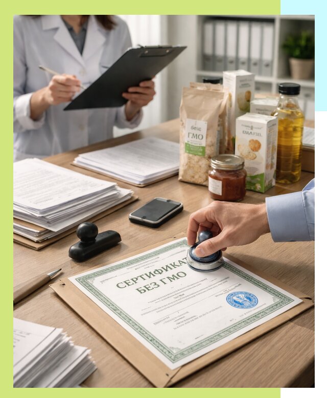 Получение сертификата Без ГМО для продукции в Вологде